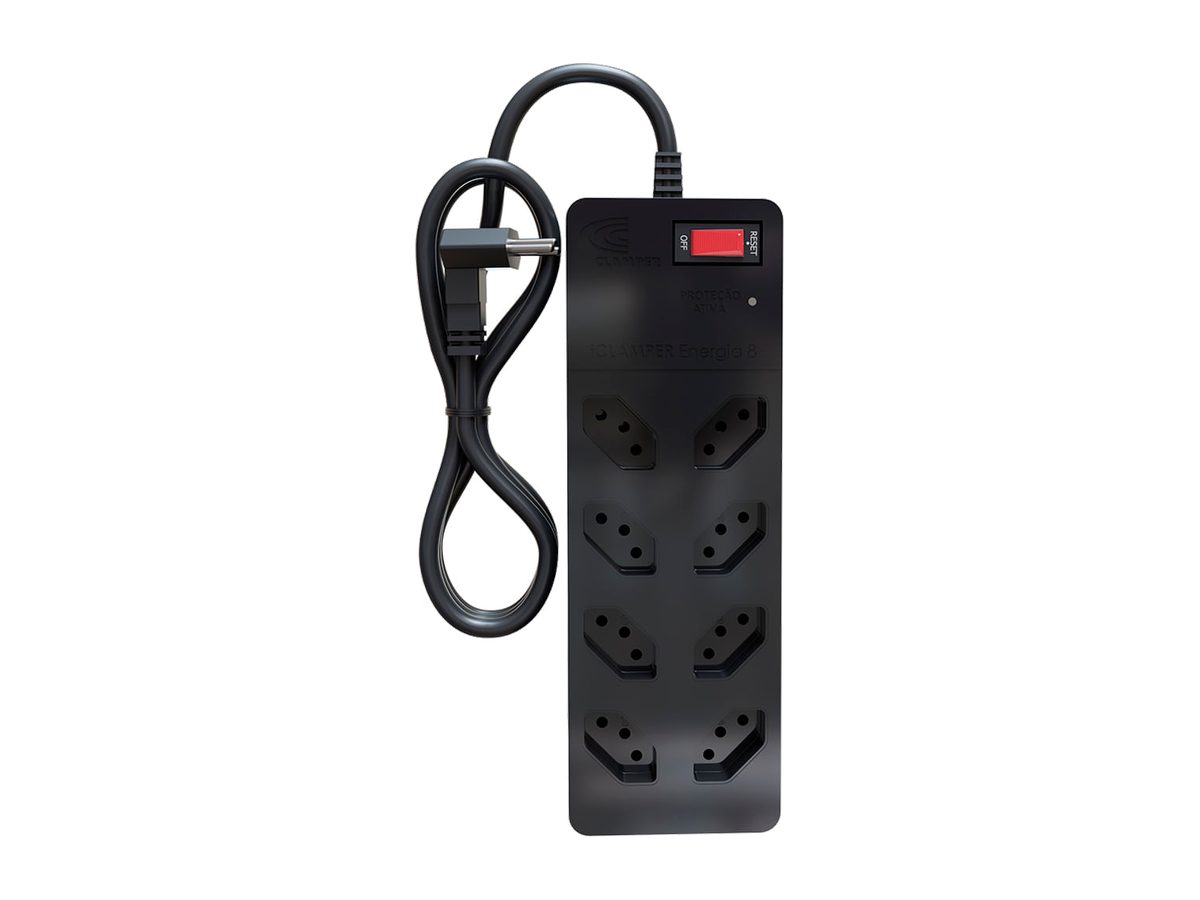 Foto do produto: Filtro de linha Clamper iCLAMPER Energia 8 (8 tomadas, DPS)